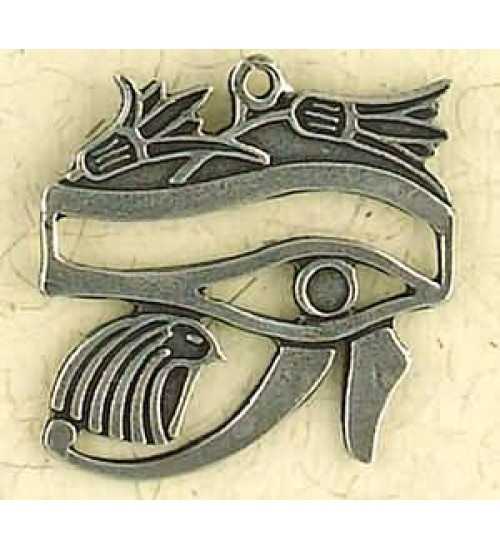 Eye of Horus with Lotus Pewter Necklace