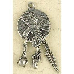 Hawk Animal Spirit Pewter Necklace