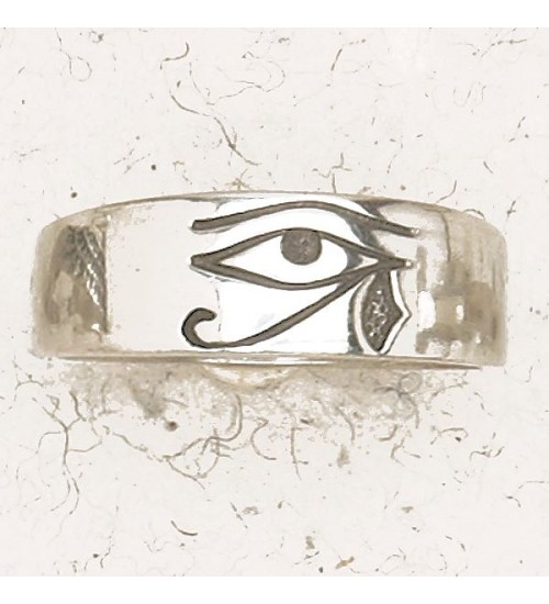 Eye of Horus Pewter Band Ring