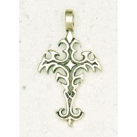 Gothic Cross Bronze Necklace