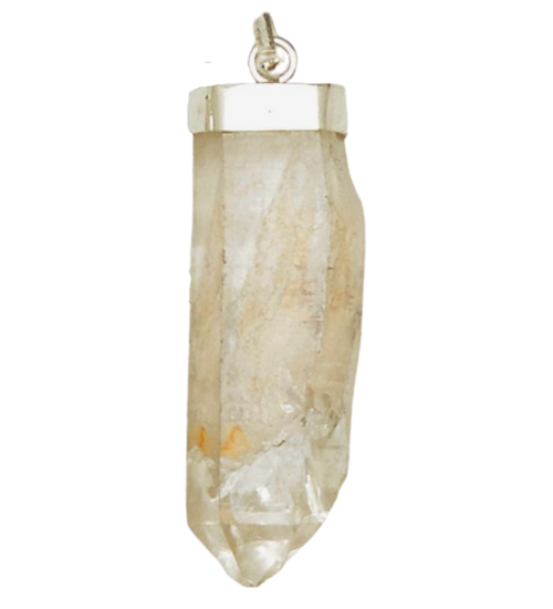 Clear Quartz Natural Crystal Capped Necklace