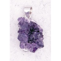 Amethyst Natural Druzy Pendant