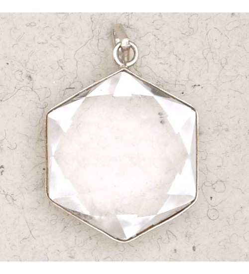 Clear Quartz 6 Point Prisma Star Pendant