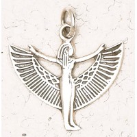 Winged Isis Sterling Silver Pendant