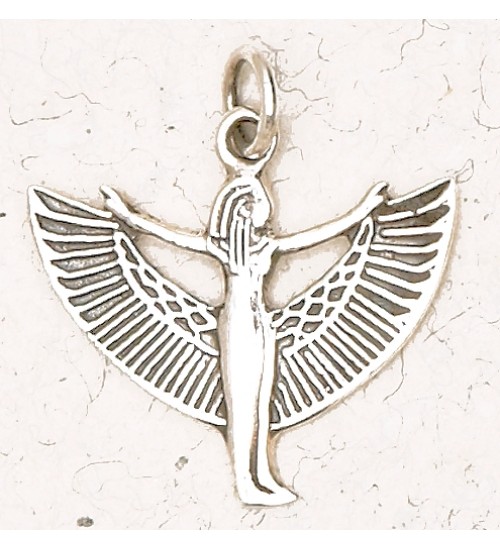 Winged Isis Sterling Silver Pendant