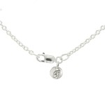 Sacred Rose Silver Necklace with Rainbow Moonstone