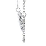 Brigid Ashwood Sacred Rose Silver Necklace with Rainbow Moonstone