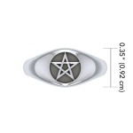 Silver Pentagram Pentacle Ring