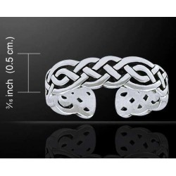 Celtic Knotwork Silver Toe Ring