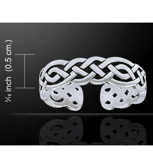 Celtic Knotwork Silver Toe Ring