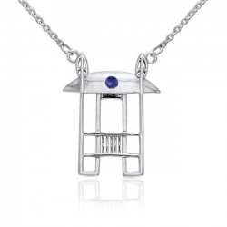 Art Deco Necklace with Sapphire