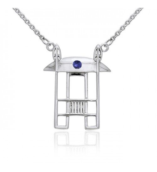 Art Deco Necklace with Sapphire