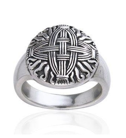 Celtic Cross of St Brigid Silver Ring