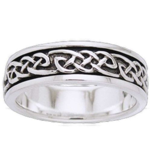 Celtic Knot Sterling Silver Fidget  Spinner Ring