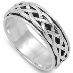 Celtic Knot Sterling Silver Fidget  Spinner Ring