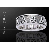 Triquetra Celtic Knot Sterling Silver Fidget Spinner Ring