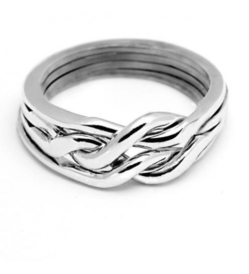 4 Band Heavy Chain Puzzle Ring