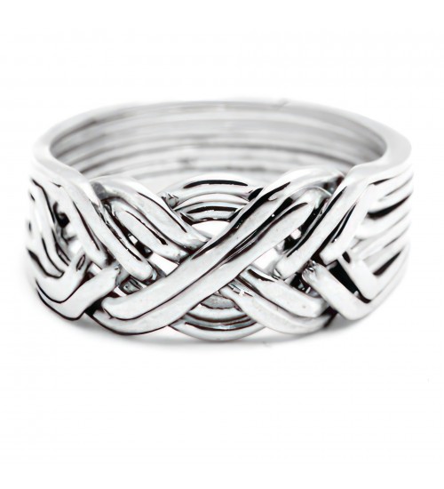 8 Band Heavy Turkish Puzzle Ring