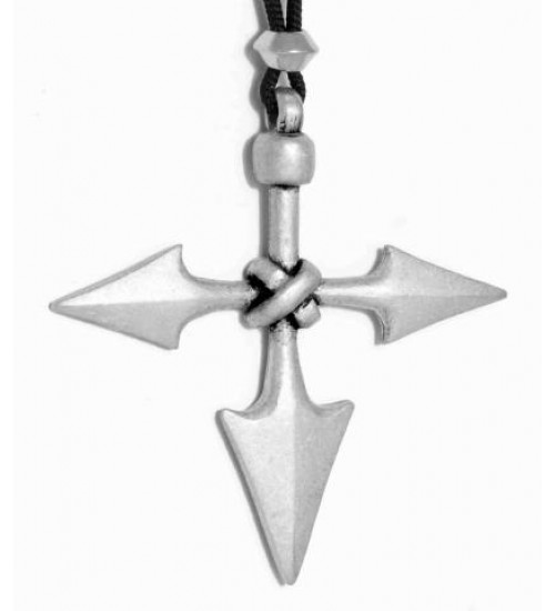 Barbarian Cross Pewter Necklace