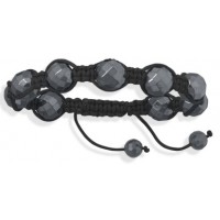 Hematite Bead Macrame Bracelet Hematite Bead Macrame Bracelet