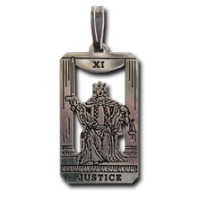 Justice Small Tarot Pendant