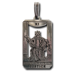 Justice Small Tarot Pendant