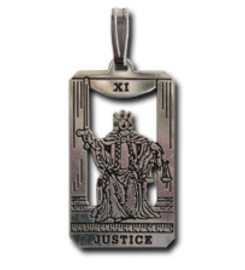 Justice Small Tarot Pendant