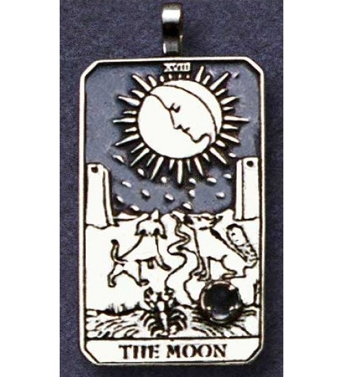 The Moon Large Gemstone Tarot Pendant