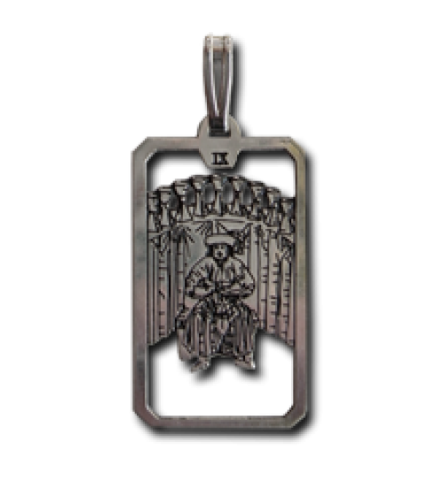 Nine of Cups Small Tarot Pendant