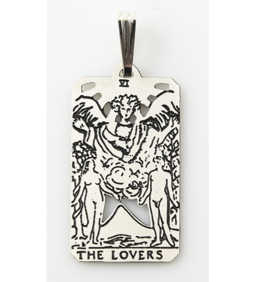 The Lovers Small Tarot Pendant