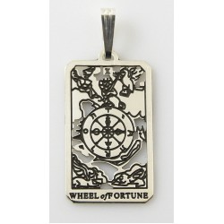 Wheel of Fortune Small Tarot Pendant