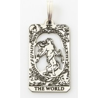 The World Small Tarot Pendant