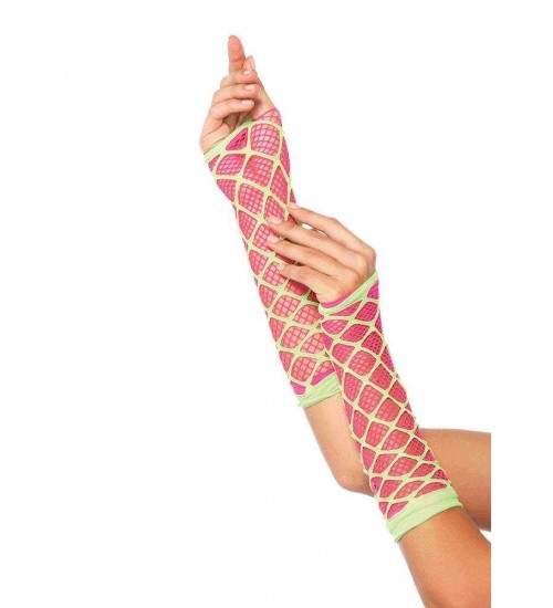 Dual Net Neon Arm Warmers