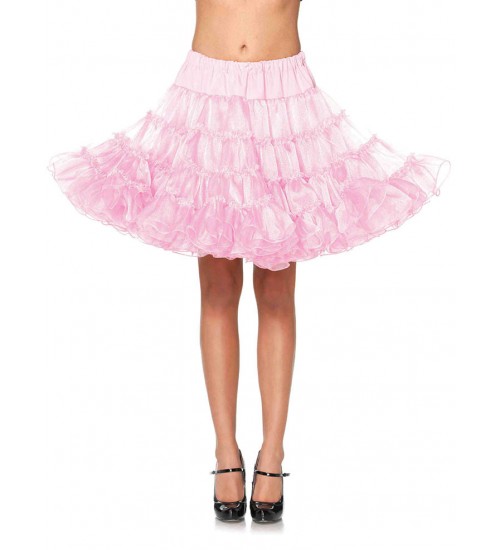 Baby Pink Knee Length Deluxe Crinoline Petticoat