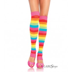 Rainbow Striped Leg Warmers