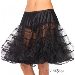 Knee Length Sheer Black Petticoat
