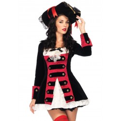 Charming Pirate Captain Adult Womens Costume