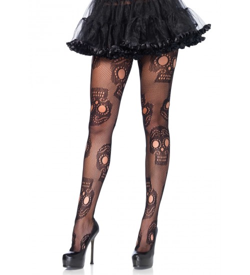 Sugar Skull Gothic Pantyhose - Pack of 3