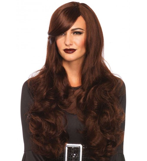 Extra Long Brown Wavy Wig