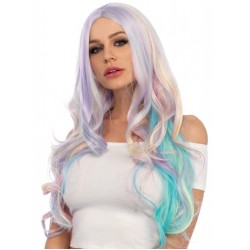 Pastel Rainbow Long Wavy Wig