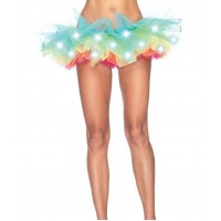 LED Light Up Rainbow Neon Tutu Petticoat