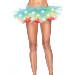 LED Light Up Rainbow Neon Tutu Petticoat