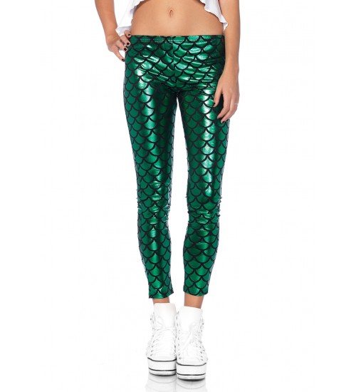 Mermaid Green Scale Leggings