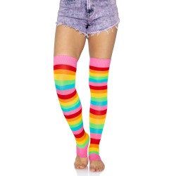 Rainbow Striped Leg Warmers