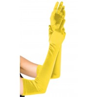 Yellow Satin Extra Long Opera Gloves