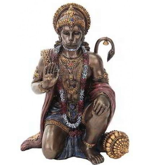 Hanuman Hindu God Bronze Finish Statue