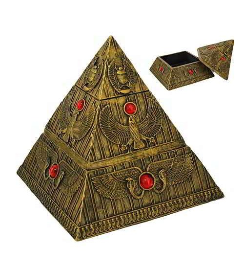 Egyptian Winged Horus, Scarab Pyramid Box