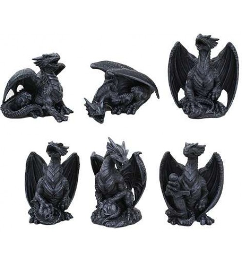 Mini Dragon Statue Set of 6