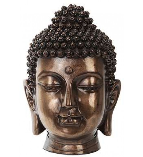 Buddha Head Small Bronze Bust