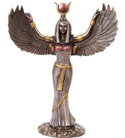 Winged Isis Egyptian Goddess Statue - 12 Inches